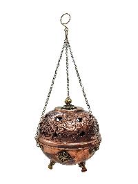 Incense Burner Of Copper With [deep Carving], [hanging & Swinging], [high Quality]