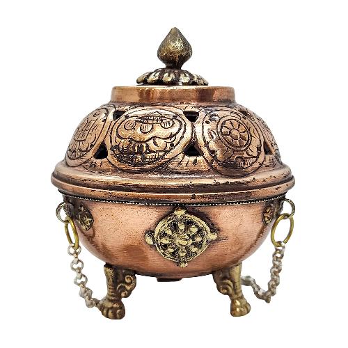 Incense Burner Of Copper With [deep Carving], [hanging & Swinging], [high Quality]
