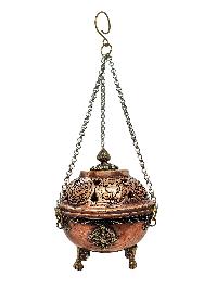 Incense Burner Of Copper With [deep Carving], [hanging & Swinging], [high Quality]