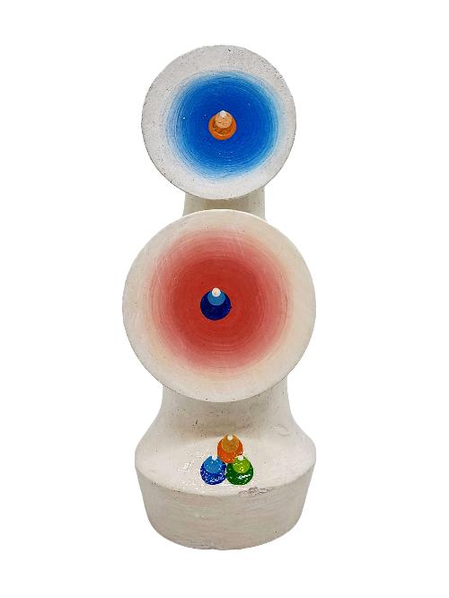 Torma, Buddhist Offering Item Of White Saljey, [wooden Painted]