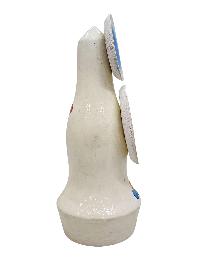 Torma, Buddhist Offering Item Of White Saljey, [wooden Painted]