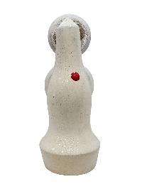 Torma, Buddhist Offering Item Of White Saljey, [wooden Painted]