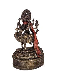 [durga], Buddhist Statue, [antique], [chocolate Oxidized]