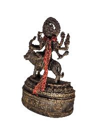 [durga], Buddhist Statue, [antique], [chocolate Oxidized]