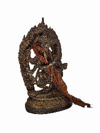 [bhadrakali], Buddhist Statue, [antique], [chocolate Oxidized]
