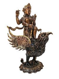 [vishnu] In Garuda, Buddhist Handmade Statue, [antique Finishing]