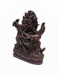 [mahakala Panjaranatha], Mahakala 2 Arms, Buddhist Statue, [chocolate Oxidized]