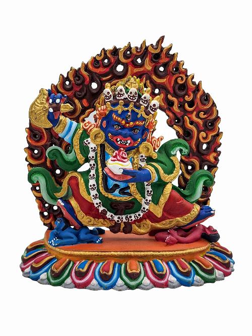 [mahakala Two Arms], [kajupa], Buddhist Statue, [traditional Color Finishing], [high Quality]