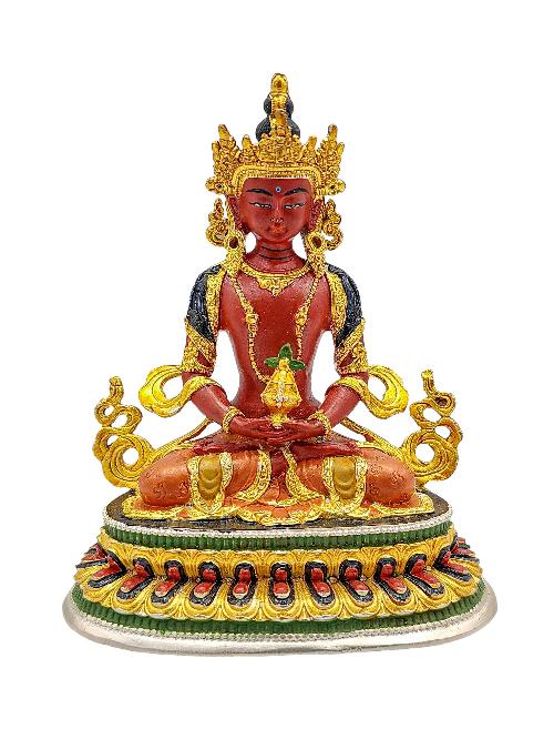 [aparimita], Buddhist Miniature Statue, [high Quality], [partly Gold Plated], [traditional Color Finishing], [high Quality]