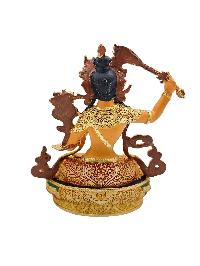 [manjushree], Buddhist Miniature Statue, [high Quality], [partly Gold Plated], [traditional Color Finishing], [high Quality]