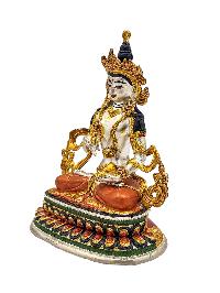 [vajrasattva], Buddhist Miniature Statue, [high Quality], [partly Gold Plated], [traditional Color Finishing], [high Quality]
