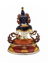 [vajrasattva], Buddhist Miniature Statue, [high Quality], [partly Gold Plated], [traditional Color Finishing], [high Quality]