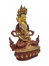 [aparimita], Buddhist Handmade Statue, [partly Gold Plated] And [face Painted]