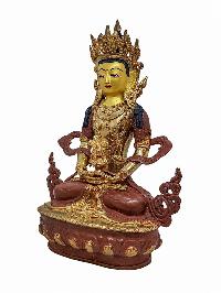 [aparimita], Buddhist Handmade Statue, [partly Gold Plated] And [face Painted]
