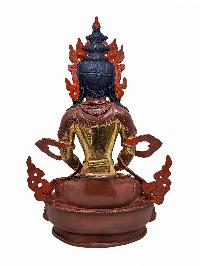 [aparimita], Buddhist Handmade Statue, [partly Gold Plated] And [face Painted]