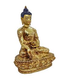 [shakyamuni Buddha], Buddhist Handmade Statue, [gold Plated] And [face Painted]