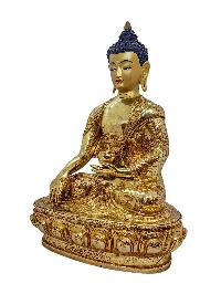 [shakyamuni Buddha], Buddhist Handmade Statue, [gold Plated] And [face Painted]