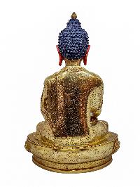 [shakyamuni Buddha], Buddhist Handmade Statue, [gold Plated] And [face Painted]