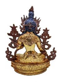 [green Tara], Buddhist Handmade Statue, [gold Plated] And [face Painted]