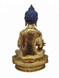 [medicine Buddha], Buddhist Handmade Statue, [gold Plated] And [face Painted]