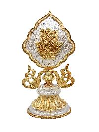 Buddhist Handmade [eight] Set Tibetan Offering Set Of Ashtamangala, [partly Gold Plated, Silver Plated]