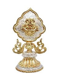 Buddhist Handmade [eight] Set Tibetan Offering Set Of Ashtamangala, [partly Gold Plated, Silver Plated]
