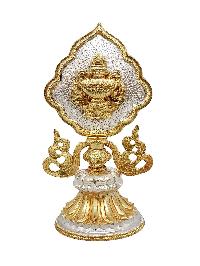 Buddhist Handmade [eight] Set Tibetan Offering Set Of Ashtamangala, [partly Gold Plated, Silver Plated]