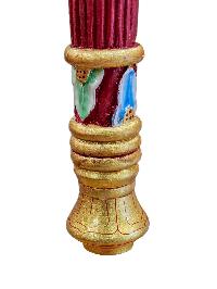 Wooden Candle Holder, [painted], Hand Carved,candle Stand