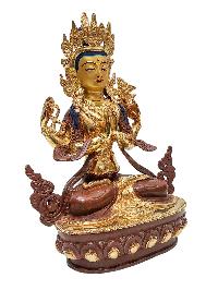 [chenrezig], Buddhist Handmade Statue, [partly Gold Plated] And [face Painted]