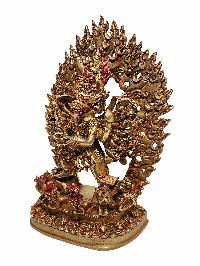 [yamantaka], Tibetan Statue, [full Gold Plated], [painted Face], Megasambhara, Vajrabhairava Heruka