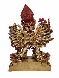 [yamantaka], Tibetan Statue, [full Gold Plated], [painted Face], Megasambhara, Vajrabhairava Heruka