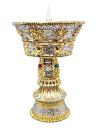 Electric Rechargeable Butter Lamp, Buddhist Ritual Items, [2 Days Battery Backup]