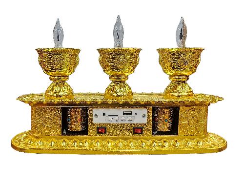 Electric Mane Butter Lamp With Music, Buddhist Ritual Items