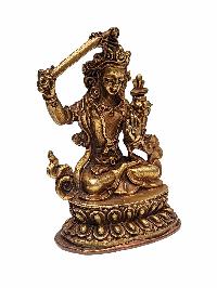 [manjushri], Buddhist Miniature Statue, [chocolate Oxidized]