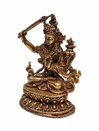 [manjushri], Buddhist Miniature Statue, [chocolate Oxidized]