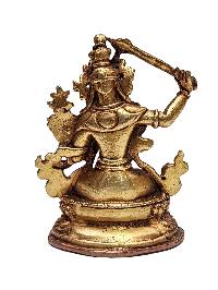 [manjushri], Buddhist Miniature Statue, [chocolate Oxidized]