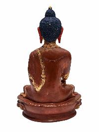 [shakyamuni Buddha], Buddhist Handmade Statue, [partly Gold Plated] And [face Painted]