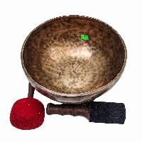 [full Moon Bowl], Buddhist Hand Beaten, Moon Carved, Antique Finishing, [select Accessories]