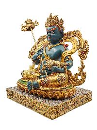 [singha Kuber], [jambhala Namtose], [partly Gold Plated, Traditional Color Finishing And Stone Setting]