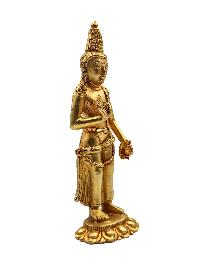 [padmapani Lokeshvara], Buddhist Handmade Statue, [gold Plated]