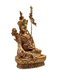 [padmasambhava], Hindu Handmade Statue, [gold Plated], [ceramic Molding]