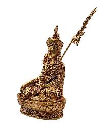 [padmasambhava], Hindu Handmade Statue, [gold Plated], [ceramic Molding]