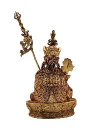 [padmasambhava], Hindu Handmade Statue, [gold Plated], [ceramic Molding]