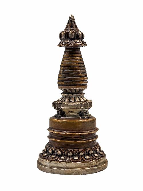 [stupa], Buddhist Statue, [chocolate Oxidized]