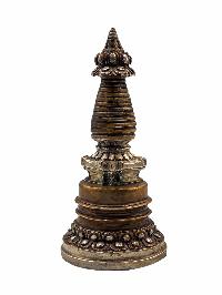 [stupa], Buddhist Statue, [chocolate Oxidized]