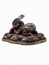 [ganesh], Buddhist Statue, [silver And Chocolate Oxidized]