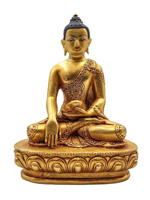 [shakyamuni Buddha], Buddhist Handmade Statue, [gold Plated], [faced Painted]