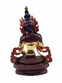 [vajrasattva], Buddhist Miniature Statue, [partly Gold Plated, Face Painted]