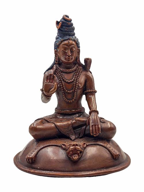 [shiva], Buddhist Statue, [chocolate Oxidized]