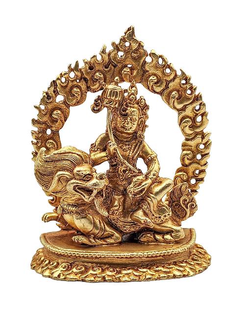 [jambhala: Namtose], Buddhist Miniature Statue, [gold Plated]